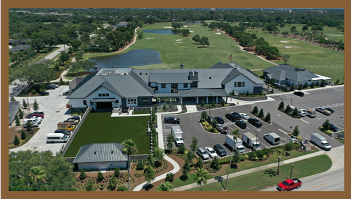 Aerial view of Pelican Golf Club and its grounds